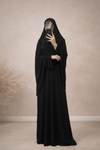 PREMIUM JERSEY KHIMAR ABAYA SET - BLACK