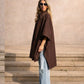 Oversized Cape Coat - Brown
