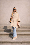 Oversized Cape Coat - Beige