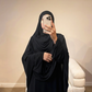 PREMIUM JERSEY KHIMAR ABAYA SET - BLACK