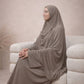 PREMIUM JERSEY KHIMAR ABAYA SET - TAUPE
