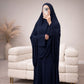 PREMIUM JERSEY KHIMAR ABAYA SET - BLAUW