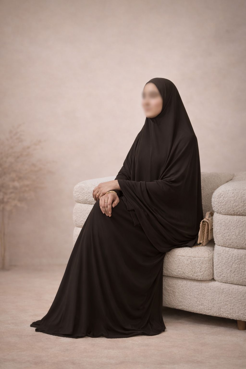 PREMIUM JERSEY KHIMAR ABAYA SET - BRUIN