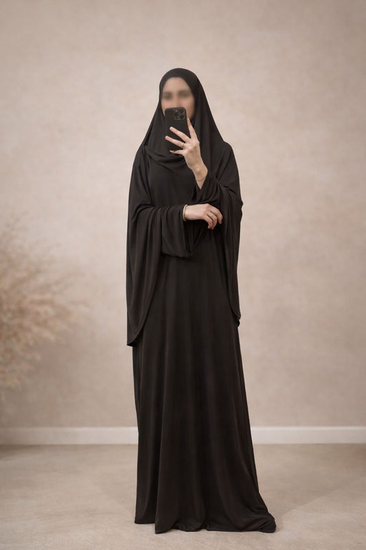 PREMIUM JERSEY KHIMAR ABAYA SET - BRUIN