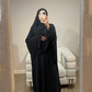 PREMIUM JERSEY KHIMAR ABAYA SET - BLACK