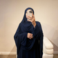 PREMIUM JERSEY KHIMAR ABAYA SET - BLAUW